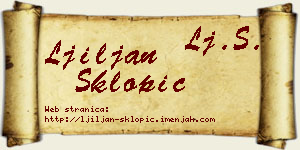 Ljiljan Sklopić vizit kartica